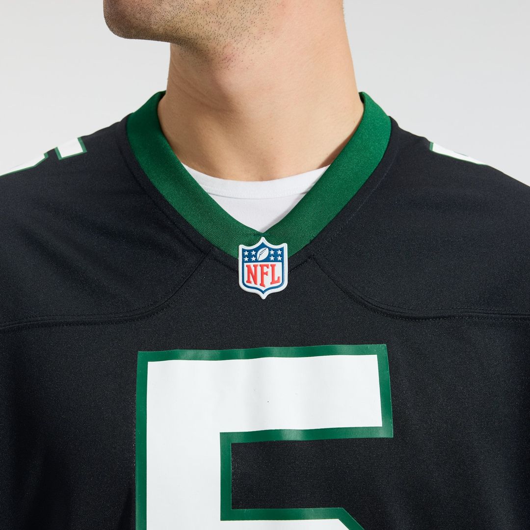 Garrett Wilson New York Jets Nike Legacy Black Alternate Game Jersey