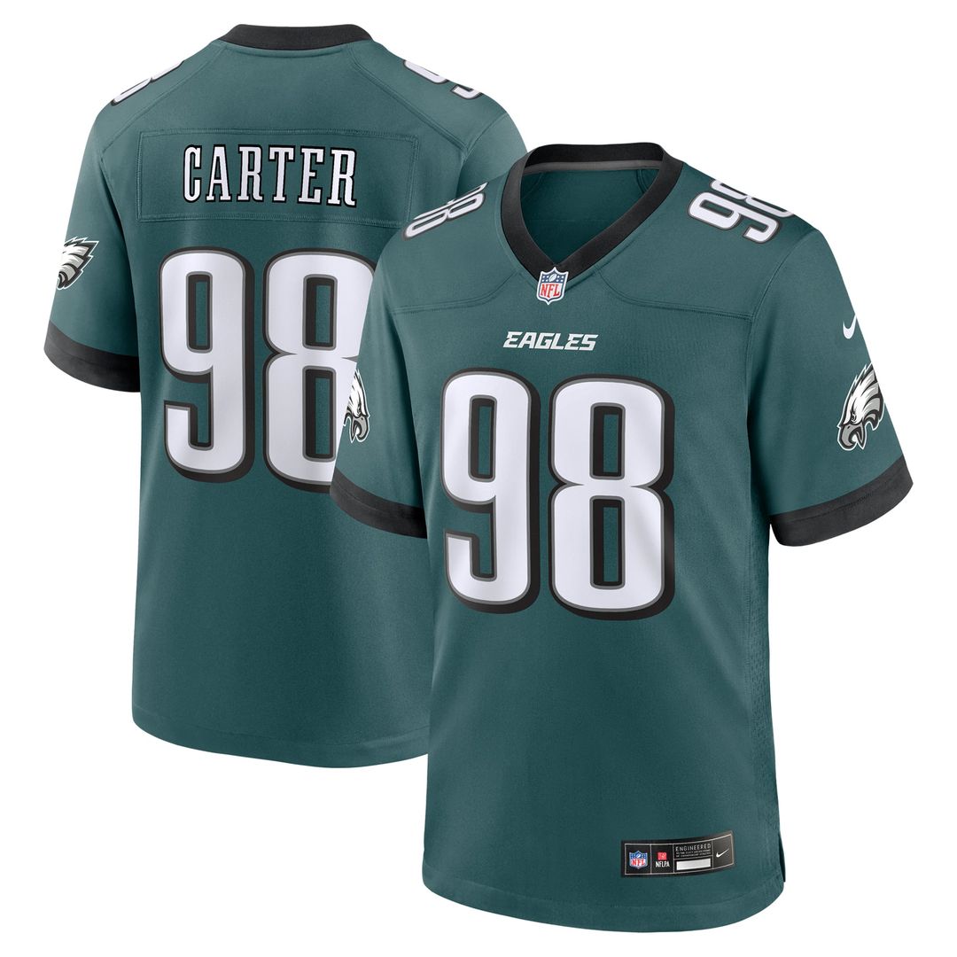 Jalen Carter Philadelphia Eagles Nike Midnight Green Team Game Jersey
