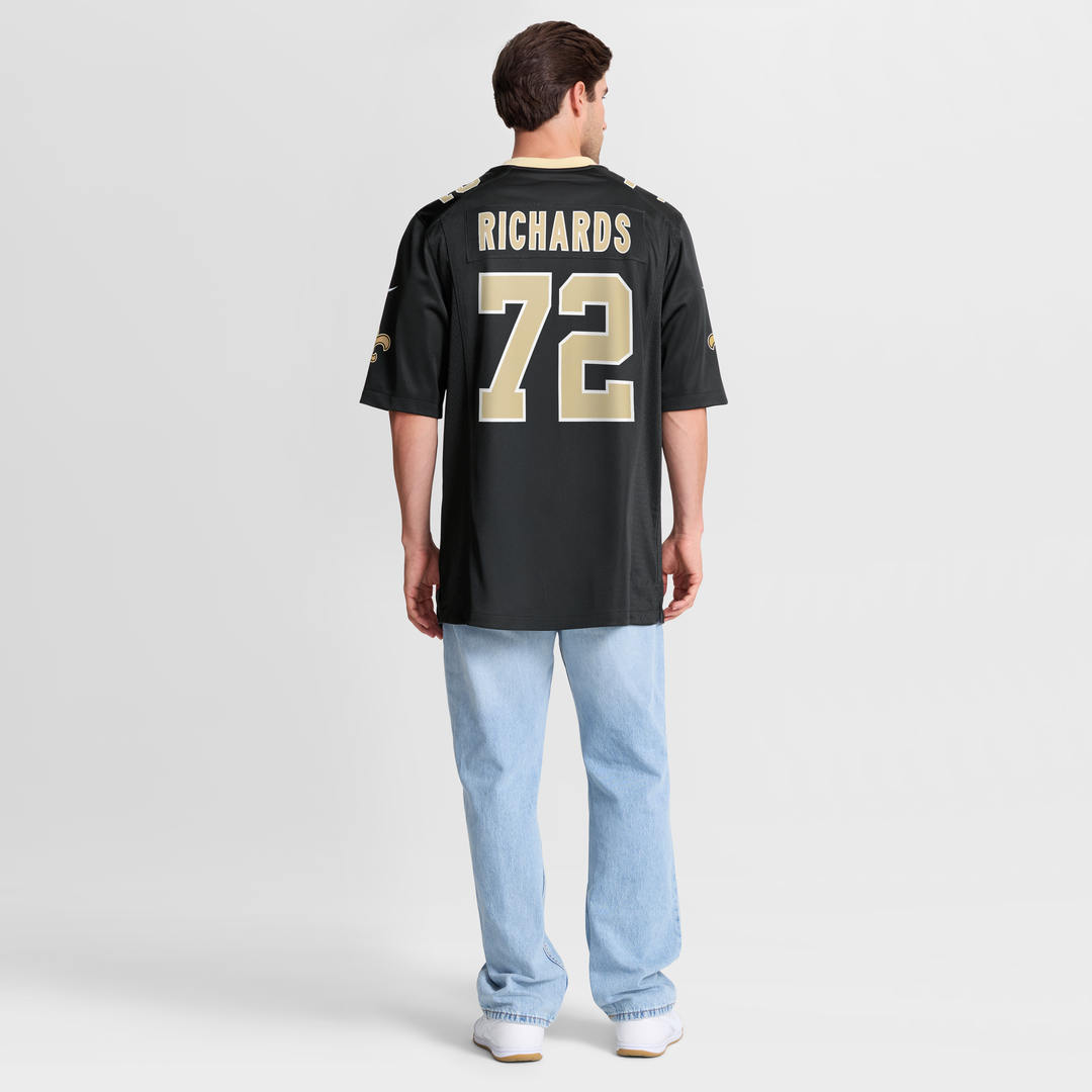 Asim Richards New Orleans Saints Nike Black Team Game Jersey