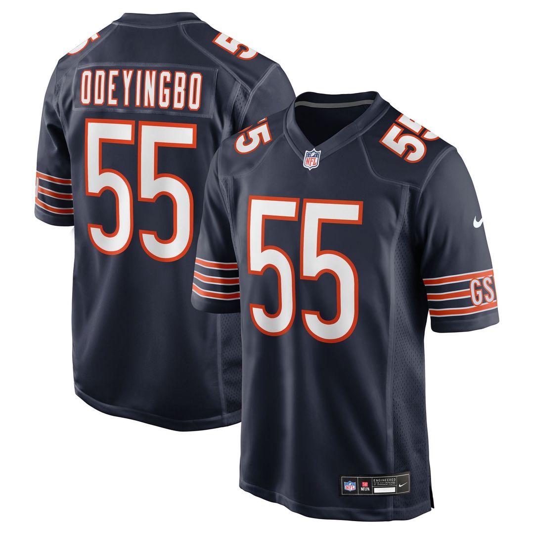Dayo Odeyingbo Chicago Bears Nike Navy Team Game Jersey