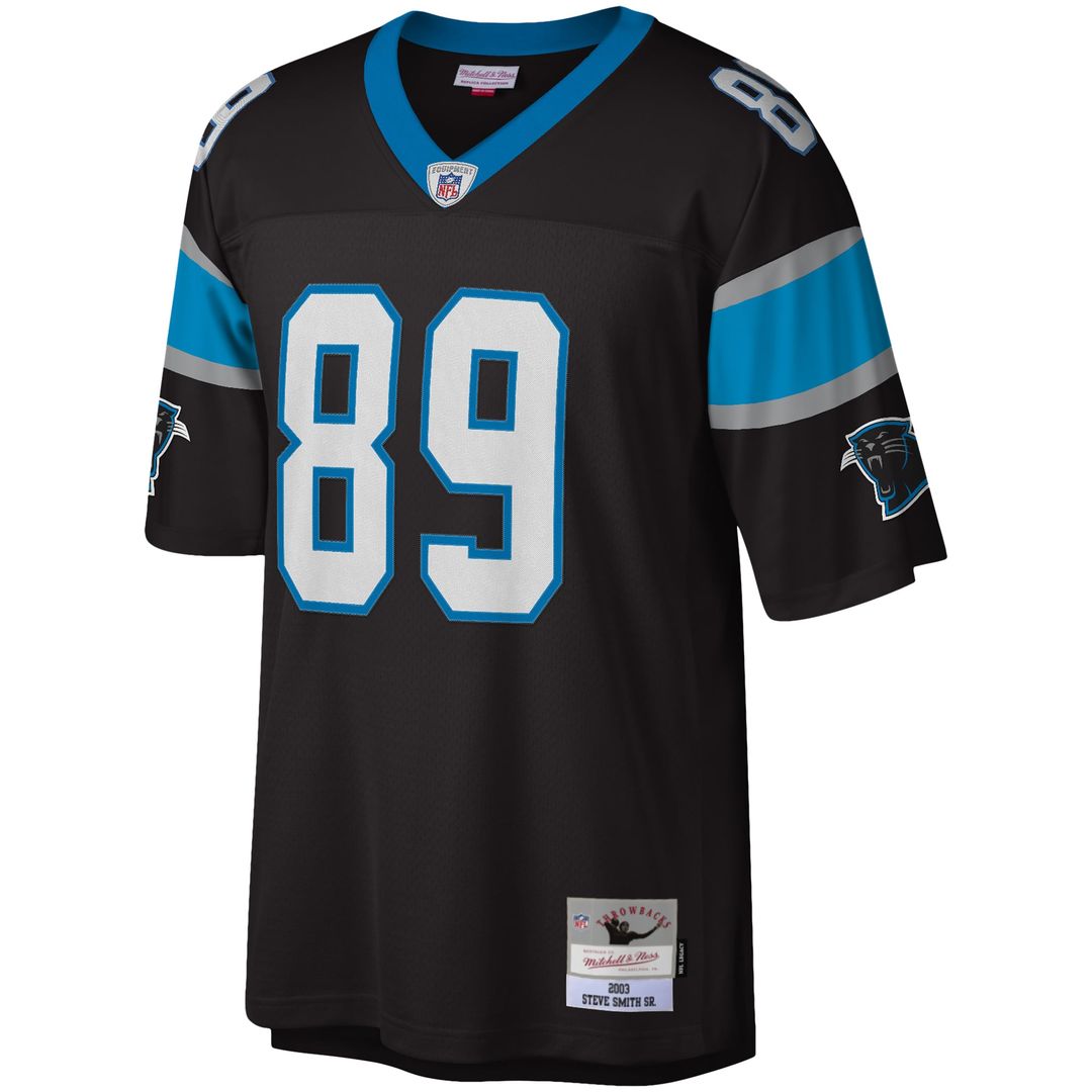 Steve Smith Carolina Panthers Mitchell & Ness Black Legacy Replica Jersey