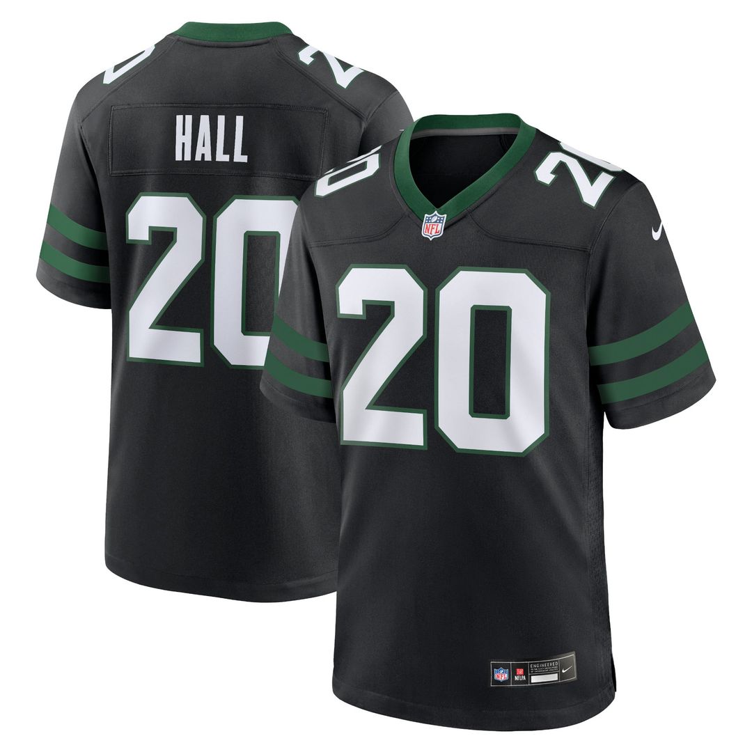 Breece Hall New York Jets Nike Legacy Black Alternate Game Jersey