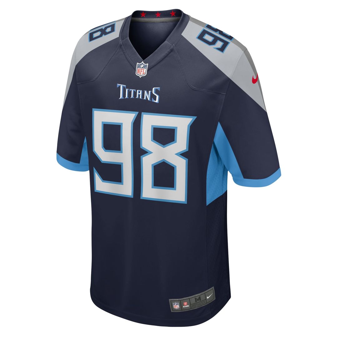 Jeffery Simmons Tennessee Titans Nike Navy Game Jersey