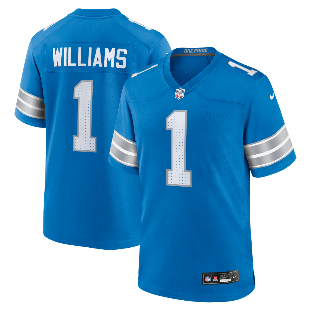 Jameson Williams Detroit Lions Nike Blue Game Player Jersey