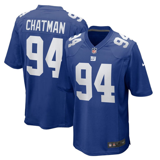 Elijah Chatman New York Giants Nike Royal Team Game Jersey