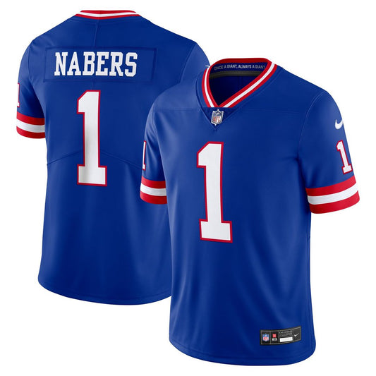 Malik Nabers New York Giants Nike Royal Alternate 2 Legacy Vapor Untouchable Limited Jersey