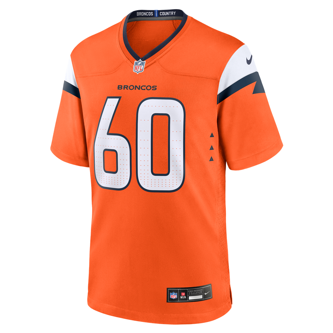 Luke Wattenberg Denver Broncos Nike Orange Team Game Jersey