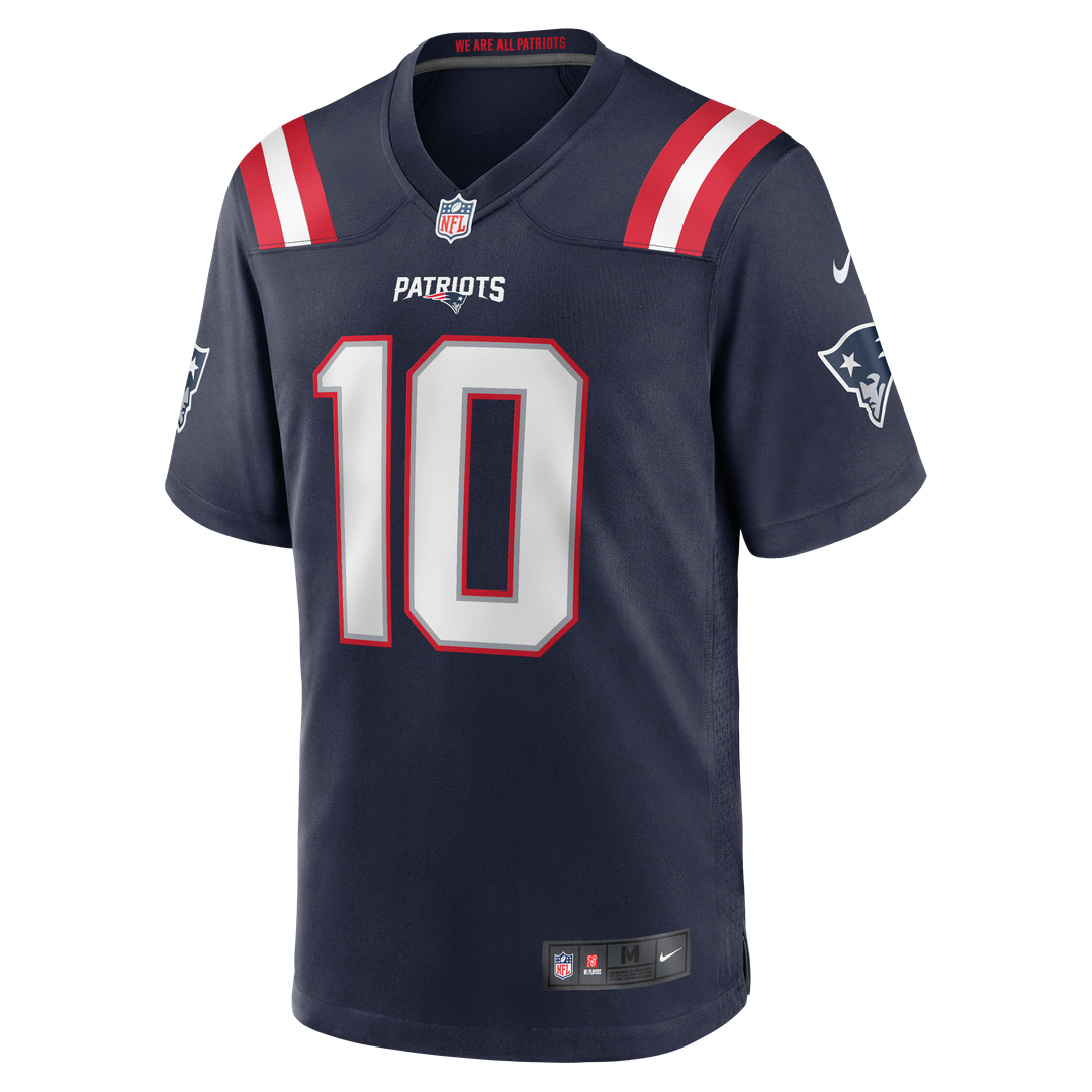 Drake Maye New England Patriots Nike Navy Player Game Jersey