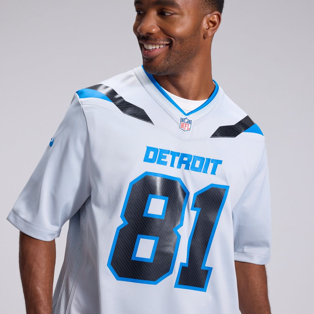 Calvin Johnson Detroit Lions Nike Silver 2026 Rivalries Collection Game Jersey
