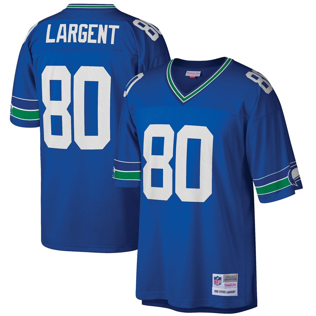 Steve Largent Seattle Seahawks Mitchell & Ness Royal Big & Tall 1985 Retired Player Replica Jersey