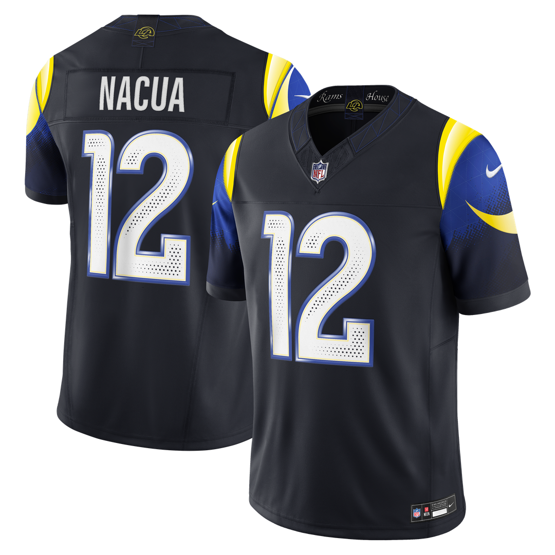 Puka Nacua Los Angeles Rams Nike Dark Blue Rivalries Collection Stitched Limited Jersey