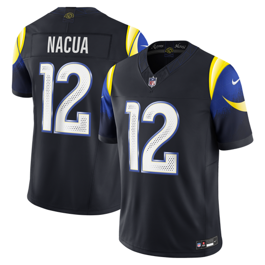 Puka Nacua Los Angeles Rams Nike Dark Blue Rivalries Collection Stitched Limited Jersey