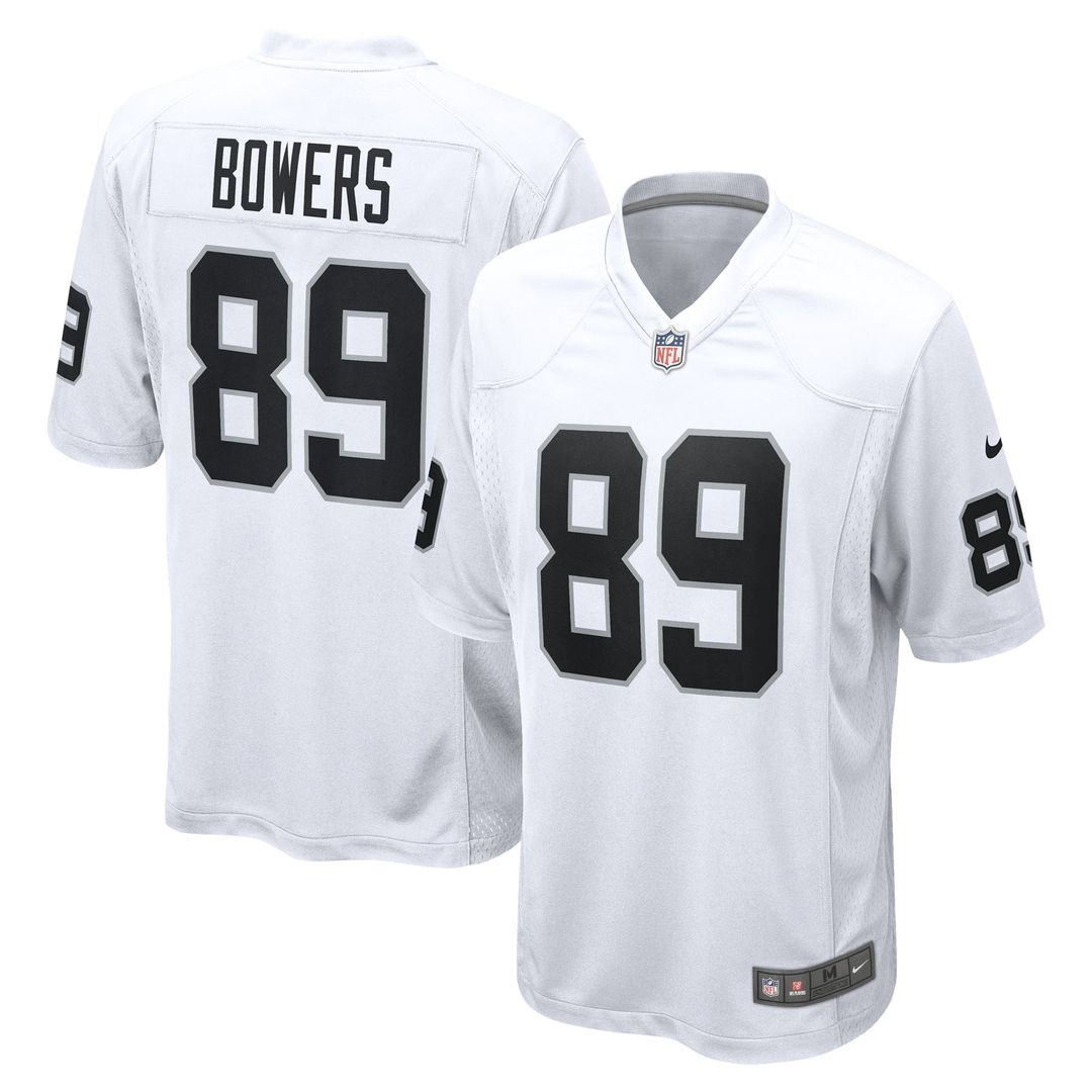 Brock Bowers Las Vegas Raiders Nike White Game Jersey