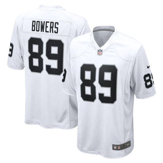 Brock Bowers Las Vegas Raiders Nike White Game Jersey