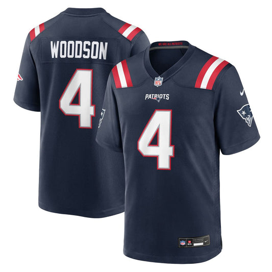 Craig Woodson New England Patriots Nike Navy Team Game Jersey