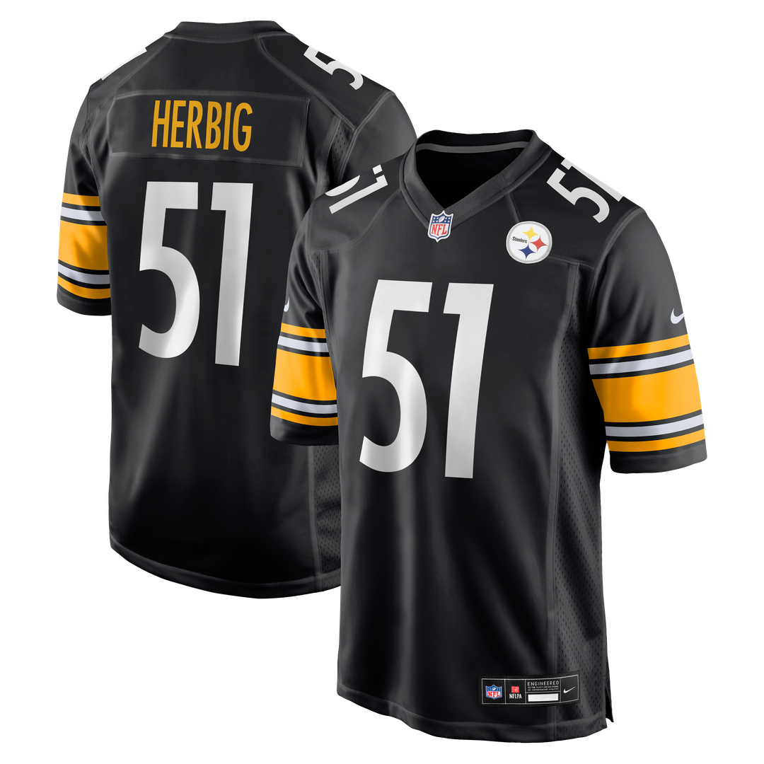 Nick Herbig Pittsburgh Steelers Nike Black Game Jersey