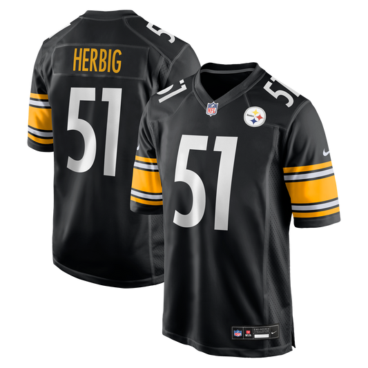 Nick Herbig Pittsburgh Steelers Nike Black Game Jersey