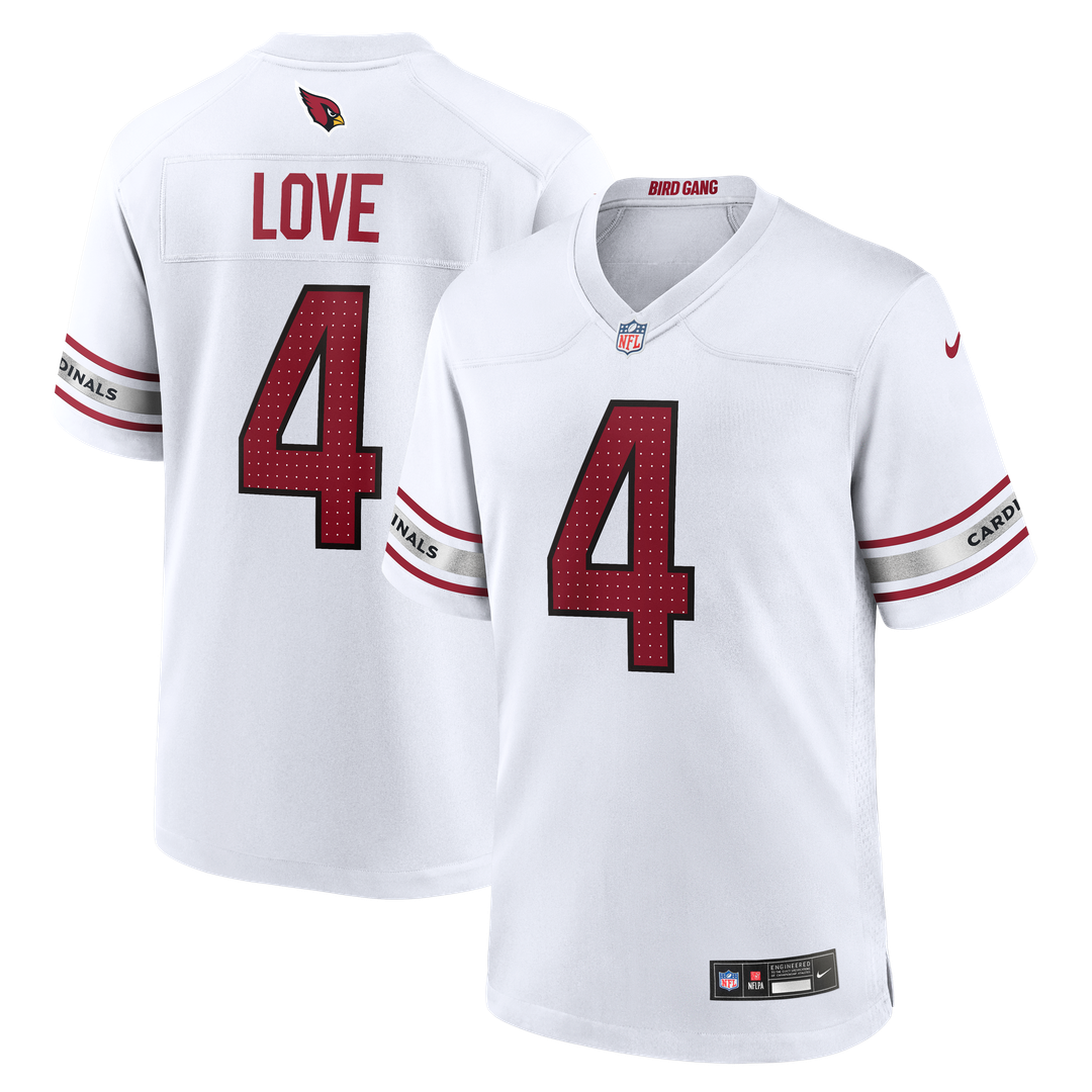 Jeremiyah Love Arizona Cardinals Nike White Game Player Jersey