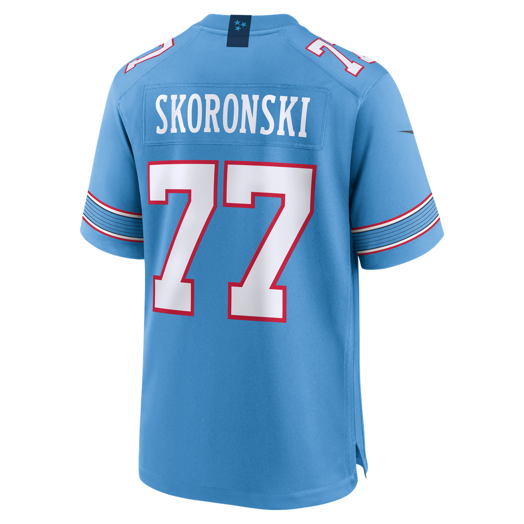 Peter Skoronski Tennessee Titans Nike Light Blue Game Jersey