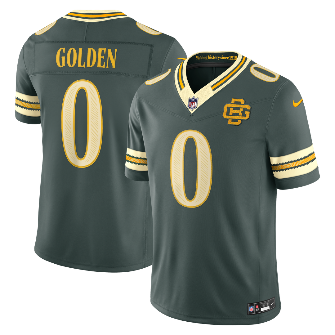 Matthew Golden Green Bay Packers Nike Green 2026 Rivalries Collection Stitched Limited Jersey