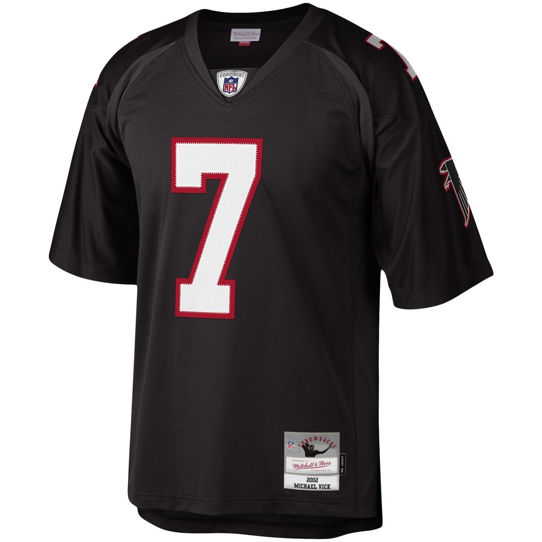 Michael Vick Atlanta Falcons Mitchell & Ness Black Legacy Replica Jersey
