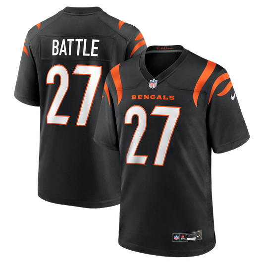 Jordan Battle Cincinnati Bengals Nike Black Team Game Jersey