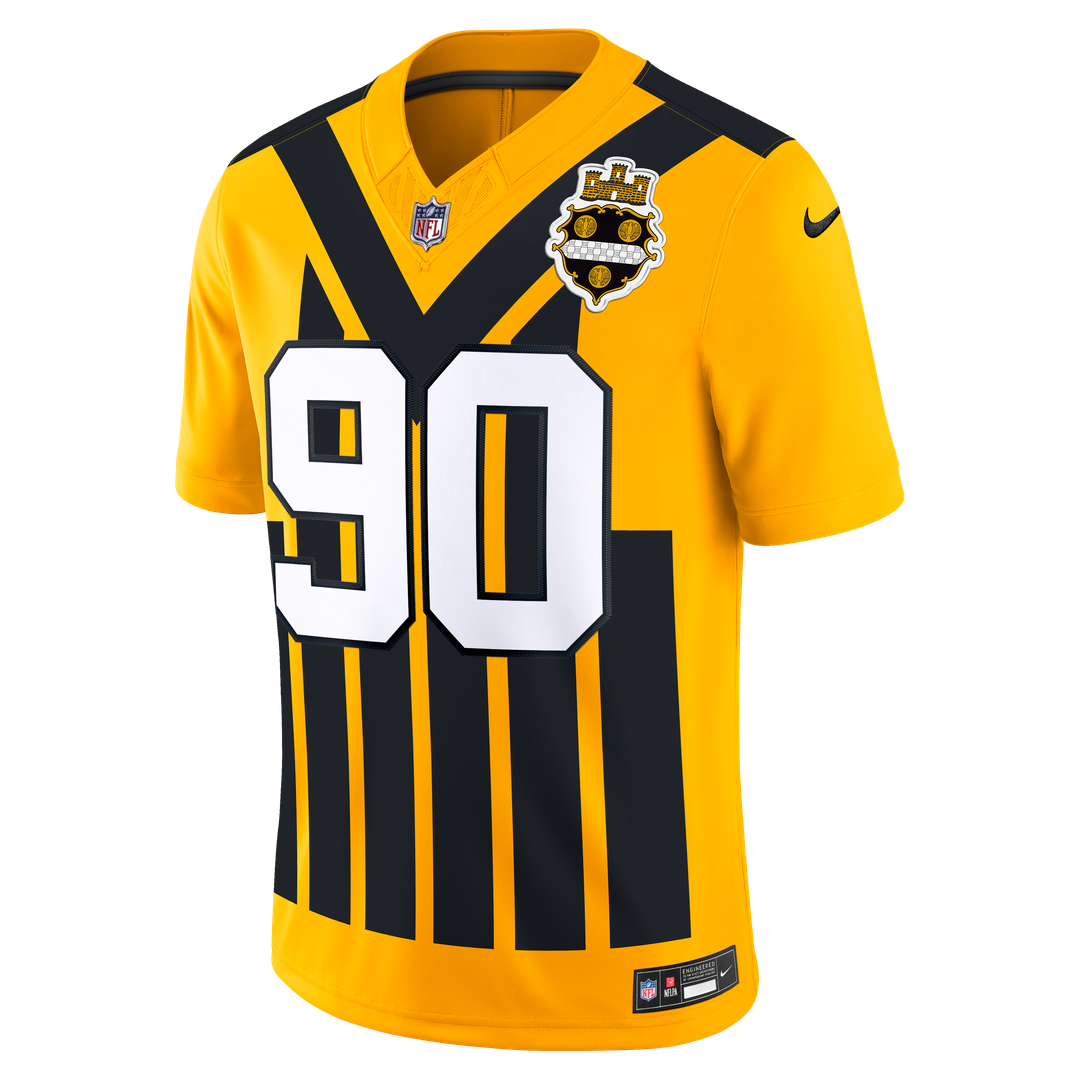 T.J. Watt Pittsburgh Steelers Nike Gold Alternate Vapor F.U.S.E. Stitched Limited Jersey