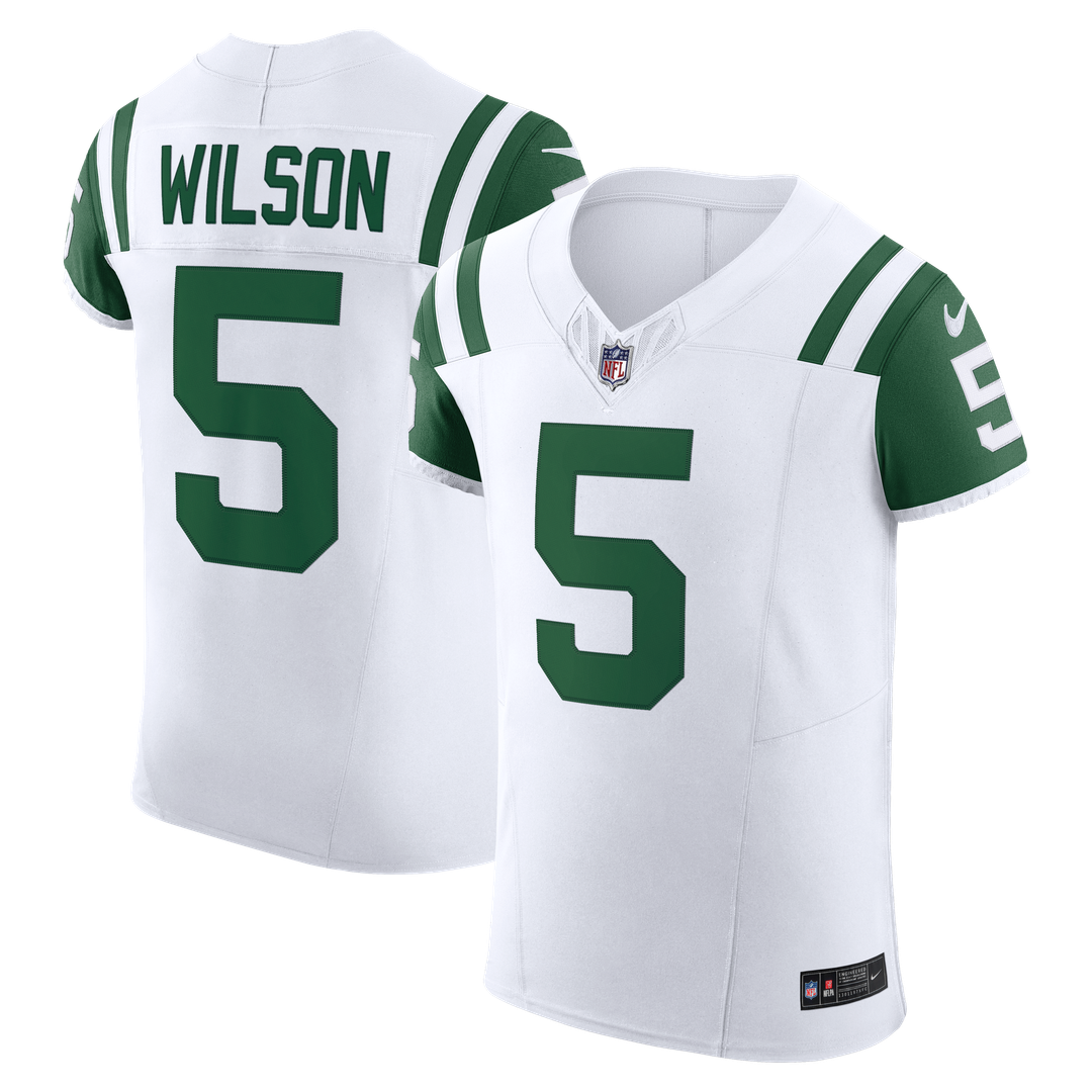 Garrett Wilson New York Jets Nike White Classic Alternate Vapor F.U.S.E. Elite Jersey