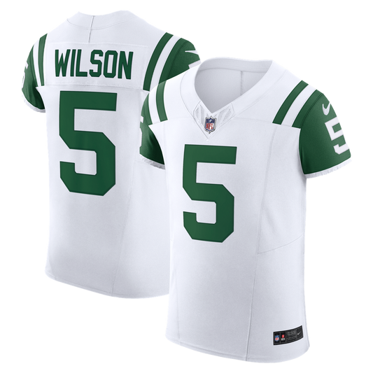 Garrett Wilson New York Jets Nike White Classic Alternate Vapor F.U.S.E. Elite Jersey