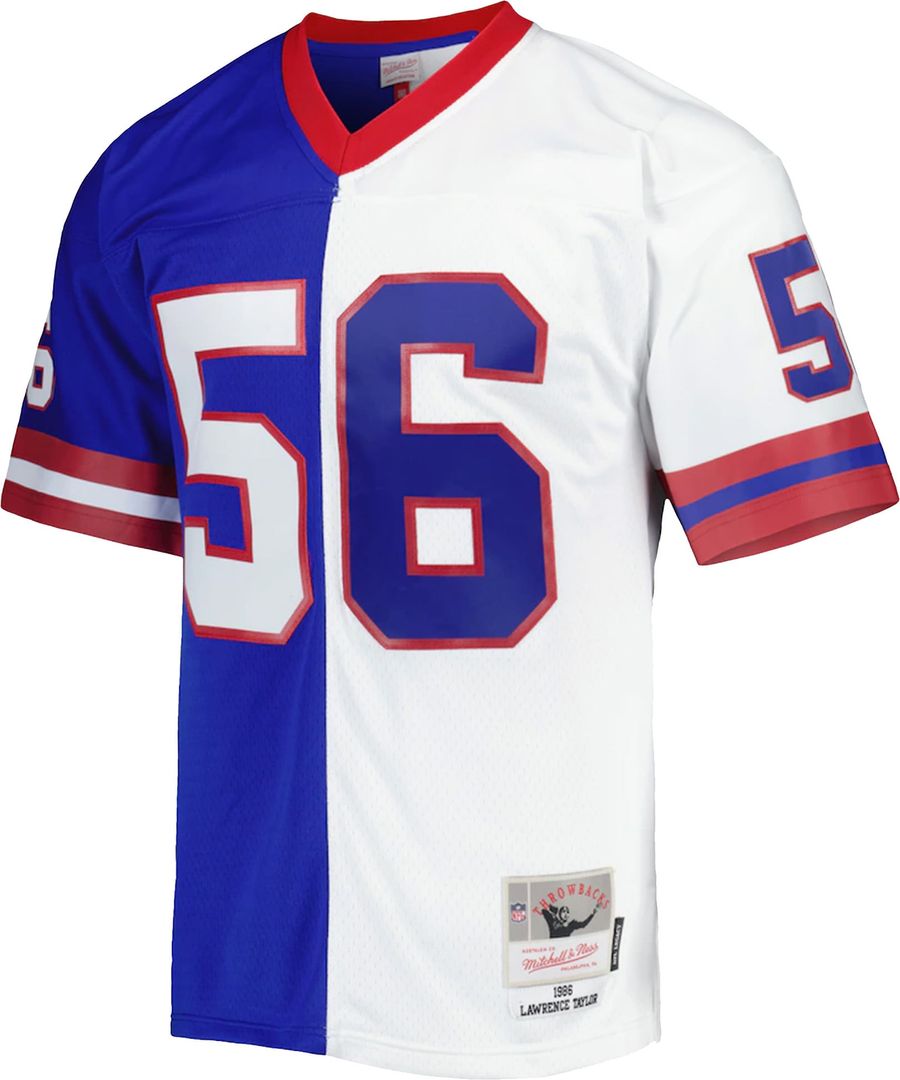 Lawrence Taylor New York Giants Mitchell & Ness Royal/White 1986 Split Legacy Replica Jersey