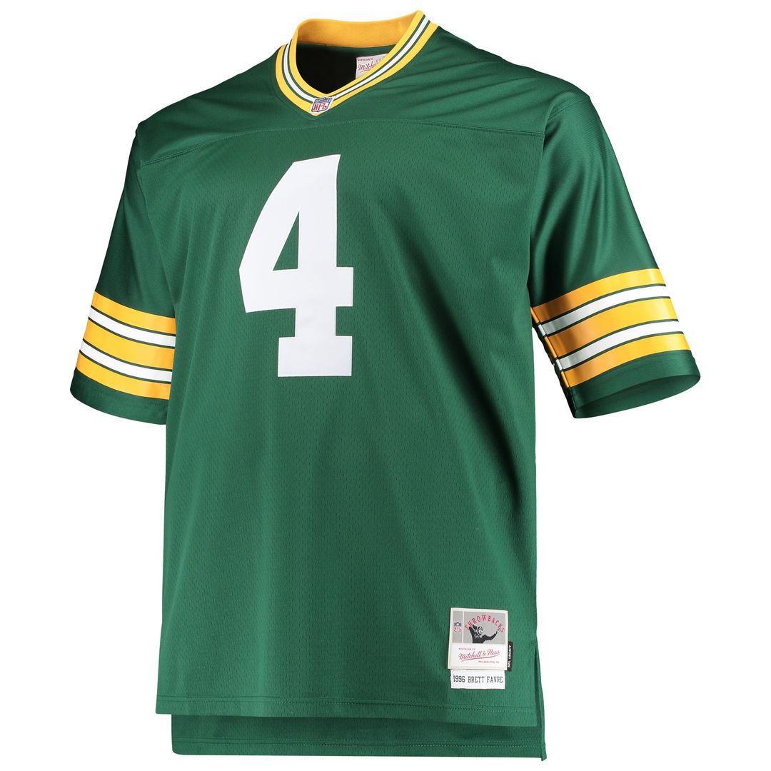 Brett Favre Green Bay Packers Mitchell & Ness Green Big & Tall 1996 Retired Player Replica Jersey