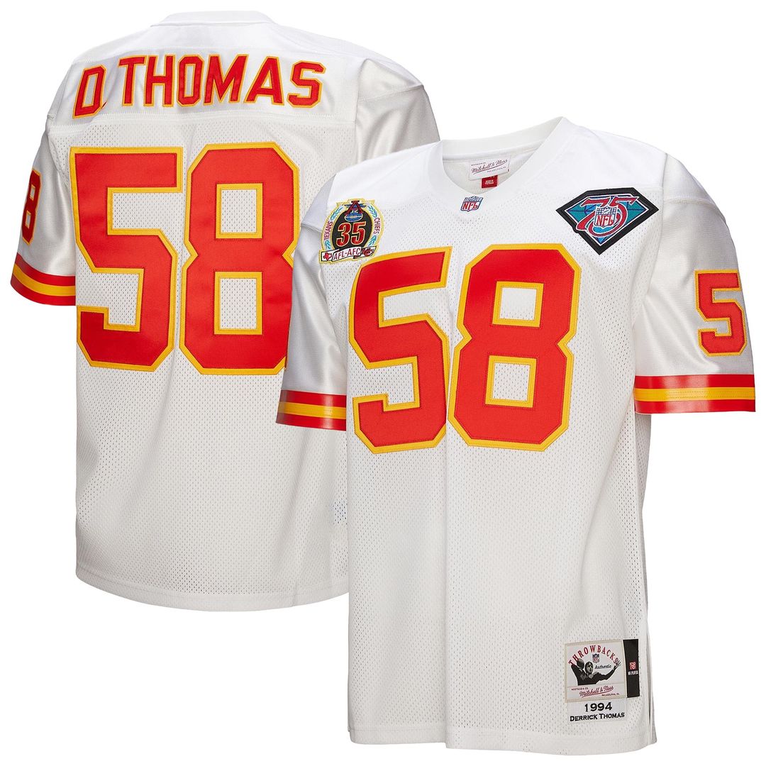 Derrick Thomas Kansas City Chiefs 1994 Mitchell & Ness White Authentic Throwback Retired Player Jersey