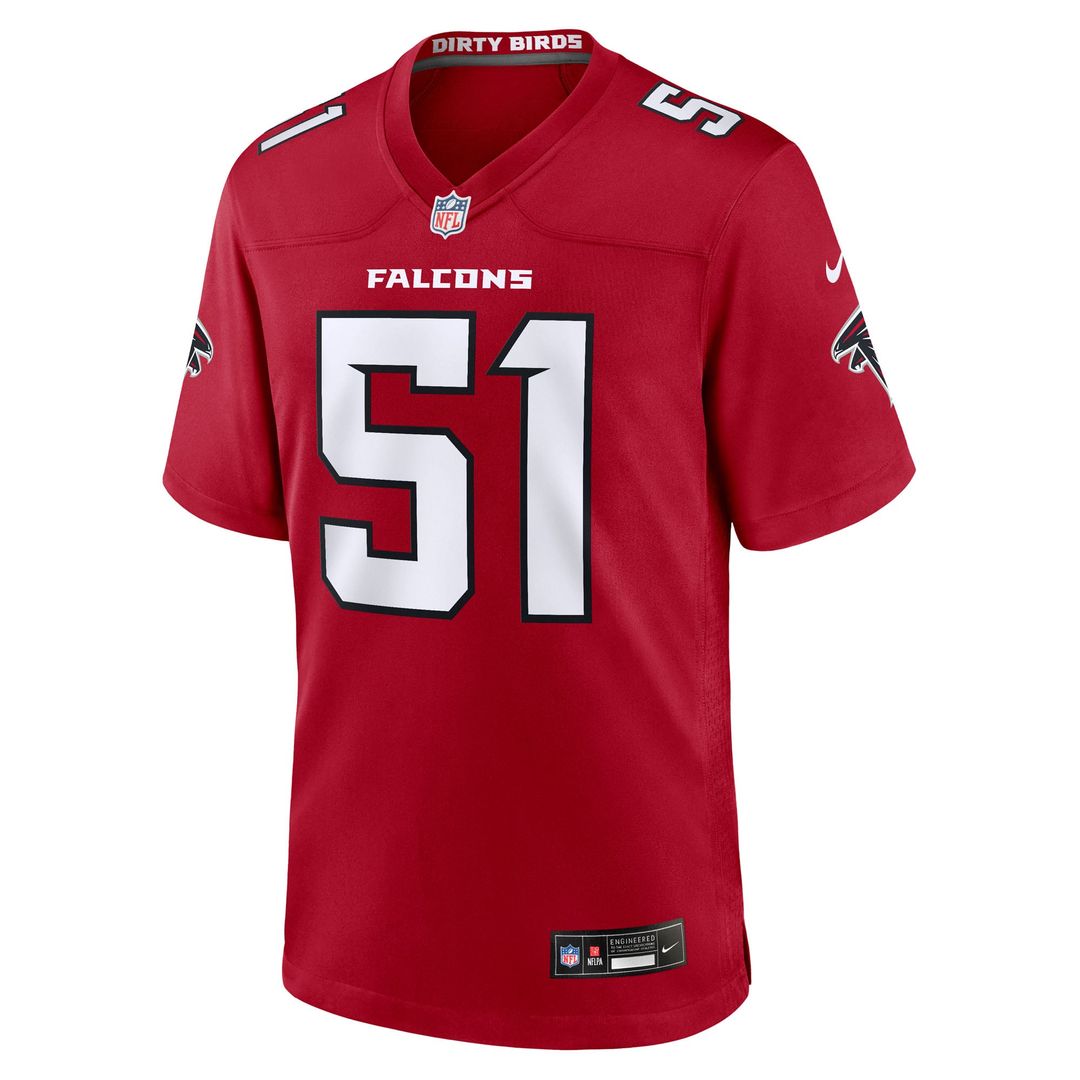 Jared Ivey Atlanta Falcons Nike Red Team Game Jersey