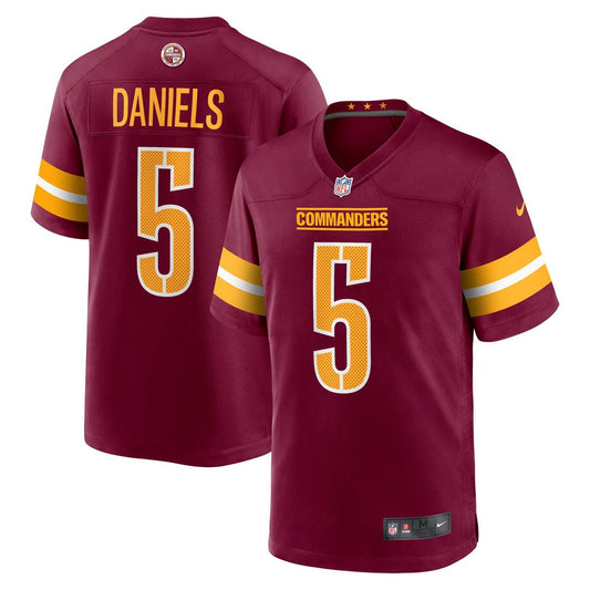 Jayden Daniels Washington Commanders Nike Burgundy Player Game Jersey