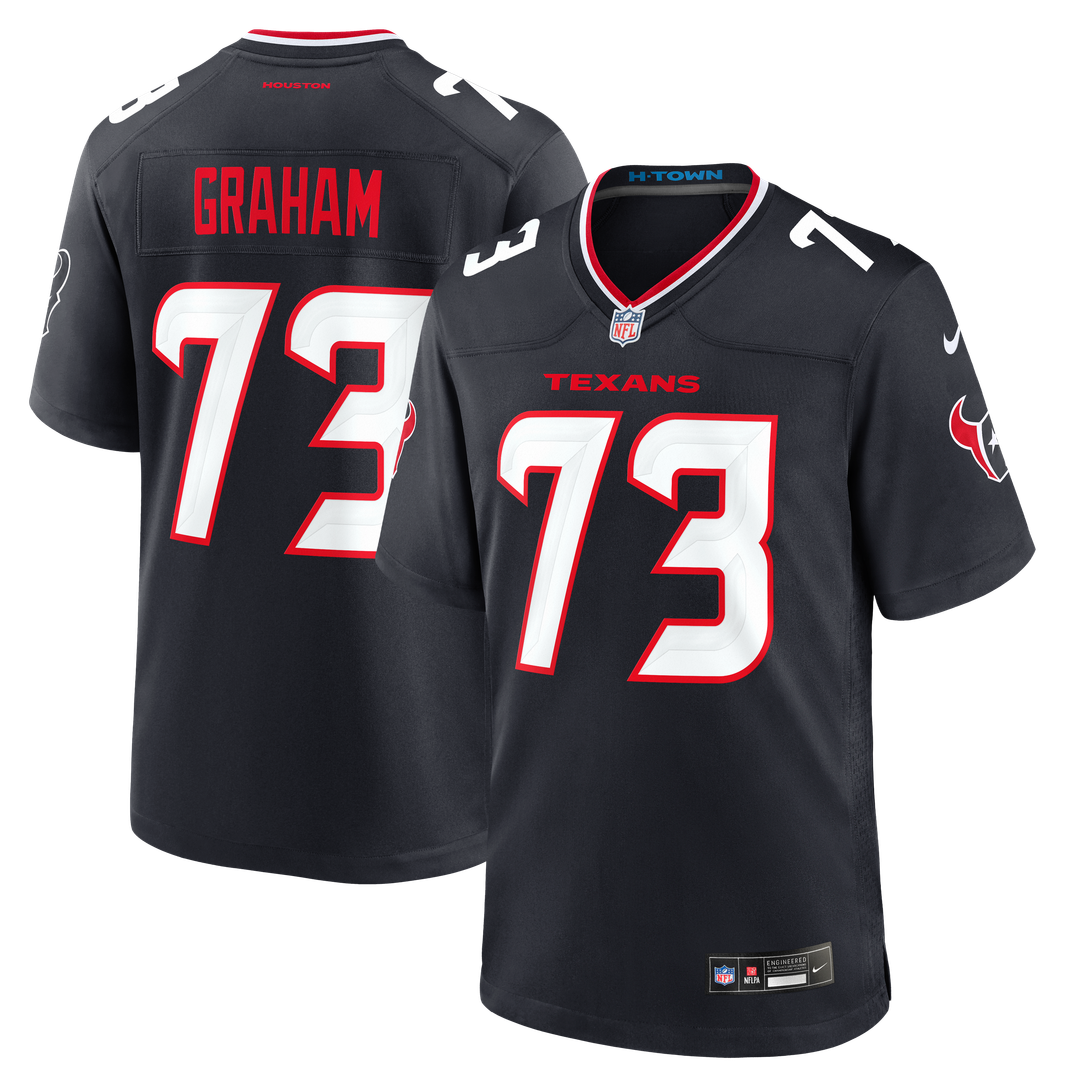 Derrick Graham Houston Texans Nike Navy Team Game Jersey