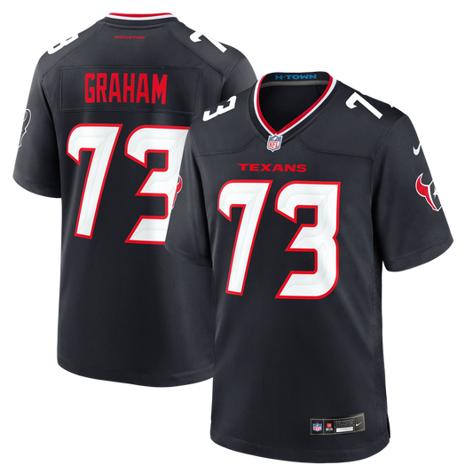 Derrick Graham Houston Texans Nike Navy Team Game Jersey