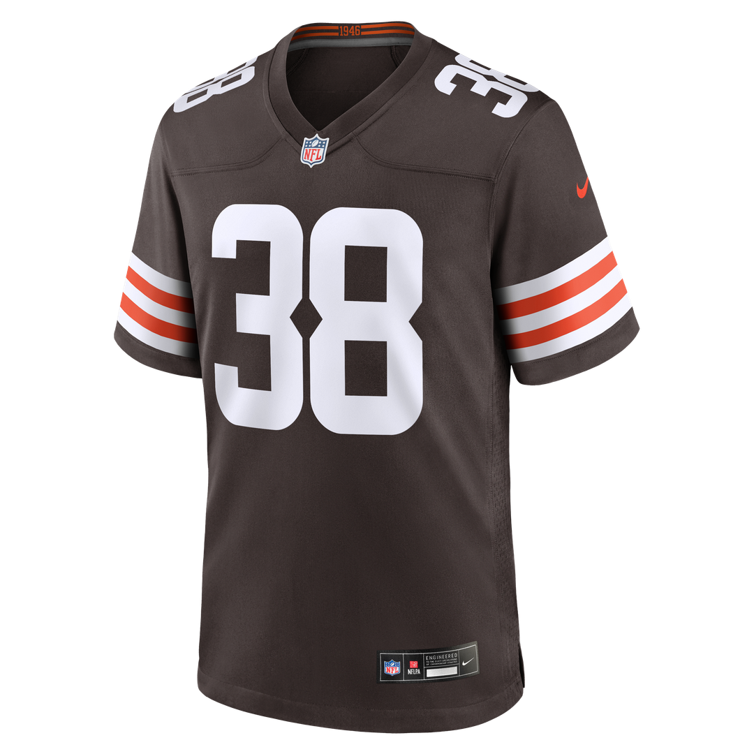 Jaleel McLaughlin Cleveland Browns Nike Brown Team Game Jersey