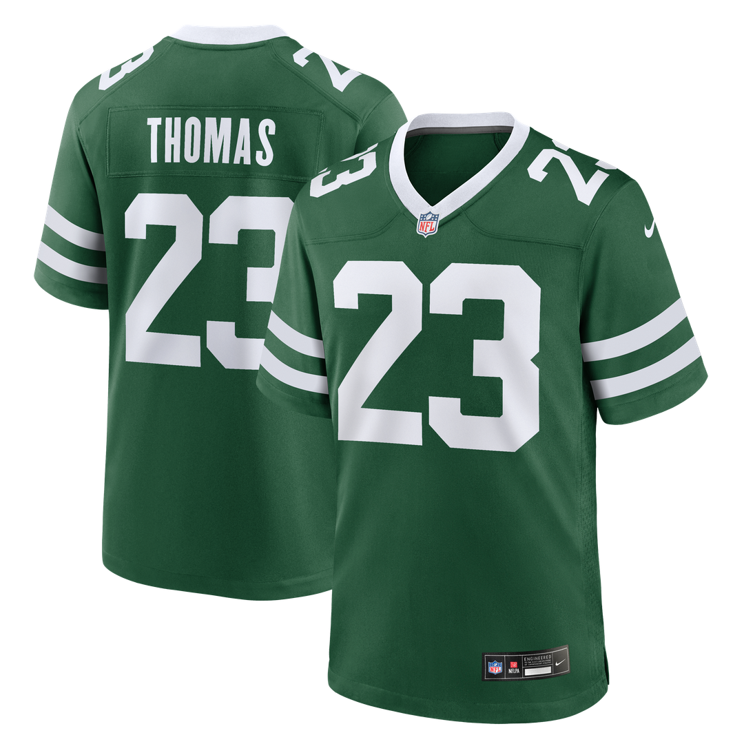 Azareye'h Thomas New York Jets Nike Legacy Green Team Game Jersey