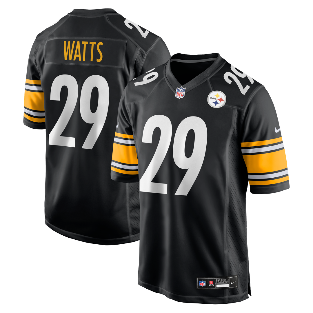 Ryan Watts Pittsburgh Steelers Nike Black Game Jersey