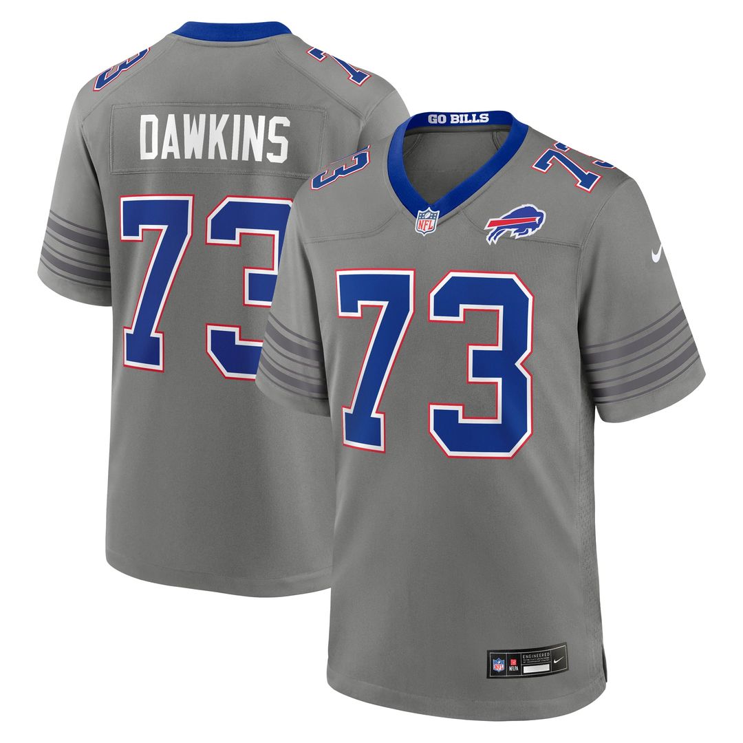 Dion Dawkins Buffalo Bills Nike Gray Nickel City Game Jersey