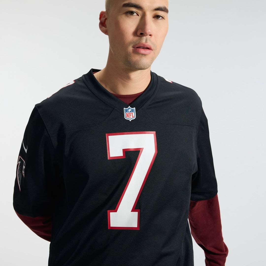 Bijan Robinson Atlanta Falcons Nike Black Throwback Game Jersey