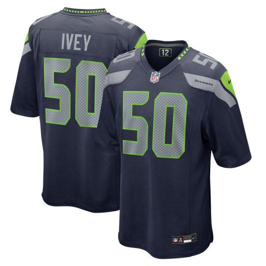 Jared Ivey Seattle Seahawks Nike College Navy Team Game Jersey