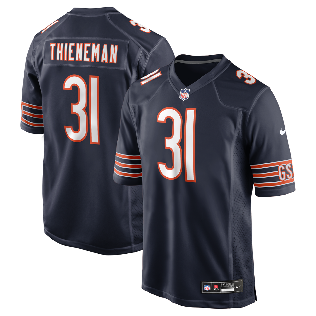 Dillon Thieneman Chicago Bears Nike Navy Team Game Jersey