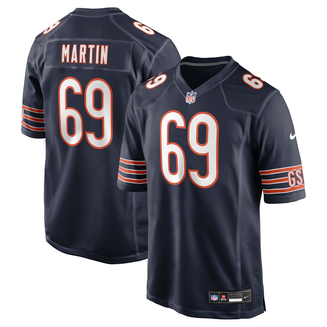 Jeremiah Martin Chicago Bears Nike Navy Team Game Jersey