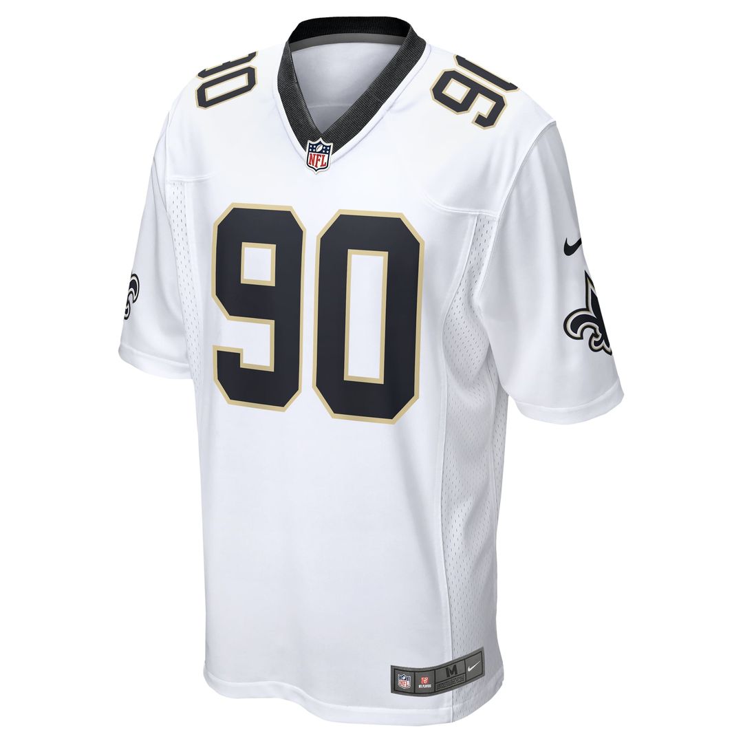 Bryan Bresee New Orleans Saints Nike White Game Jersey