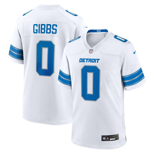 Jahmyr Gibbs Detroit Lions Nike White Game Player Jersey