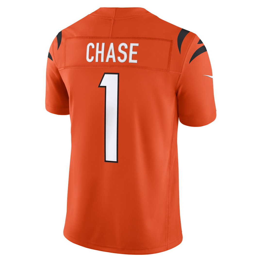 Ja'Marr Chase Cincinnati Bengals Nike Orange Alternate Vapor F.U.S.E. Stitched Limited Jersey