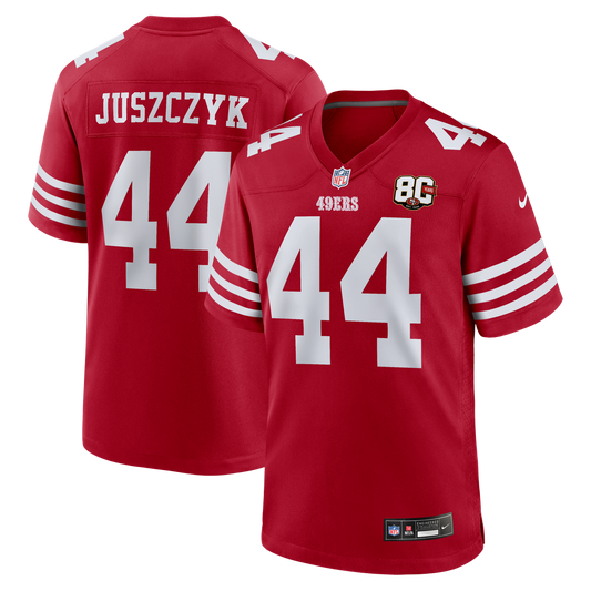 Kyle Juszczyk San Francisco 49ers Nike Scarlet 80th Anniversary Game Jersey