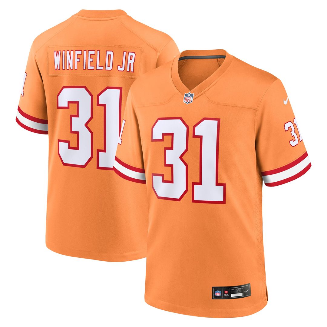 Antoine Winfield Jr. Tampa Bay Buccaneers Nike Orange Throwback Game Jersey