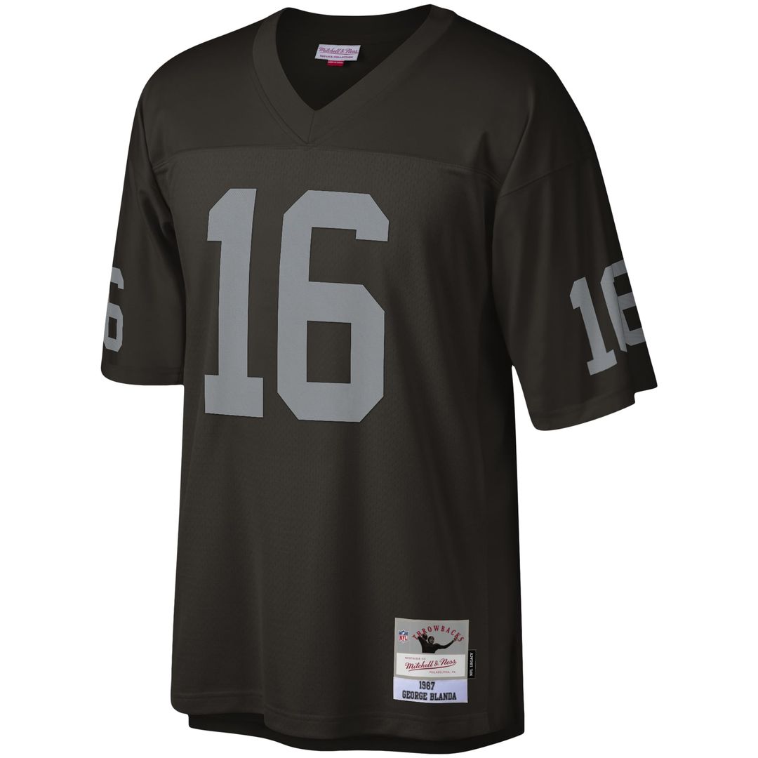 George Blanda Las Vegas Raiders Mitchell & Ness Black Legacy Replica Jersey